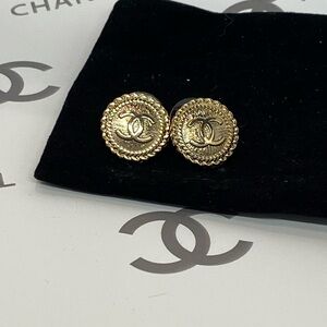 Chanel (smaller) buttons transformed to earrings.